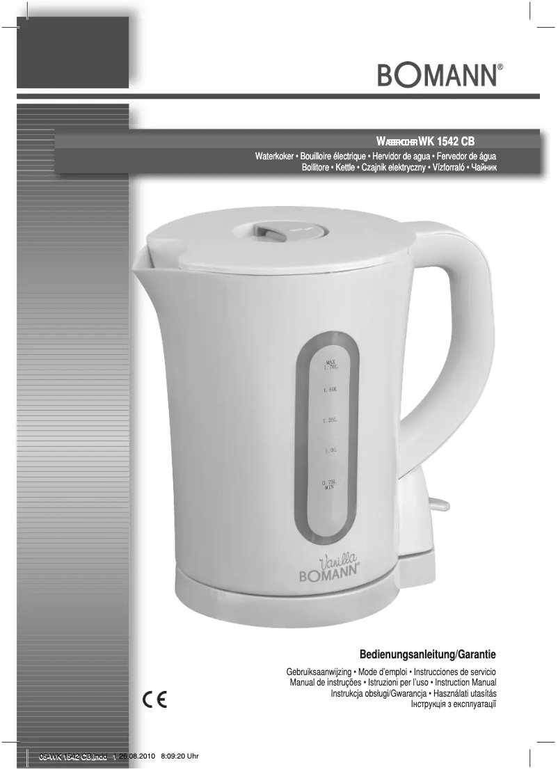 Page 1 de la notice Manuel utilisateur Bomann WK 1542 CB