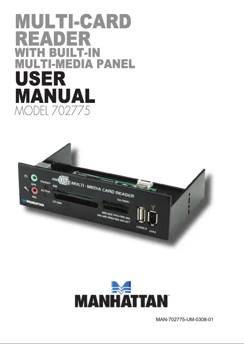 Page 1 de la notice Manuel utilisateur Manhattan 702775