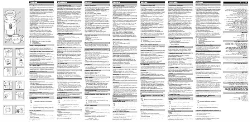 Page 1 de la notice Manuel utilisateur Tefal Ultra Compact CM200025