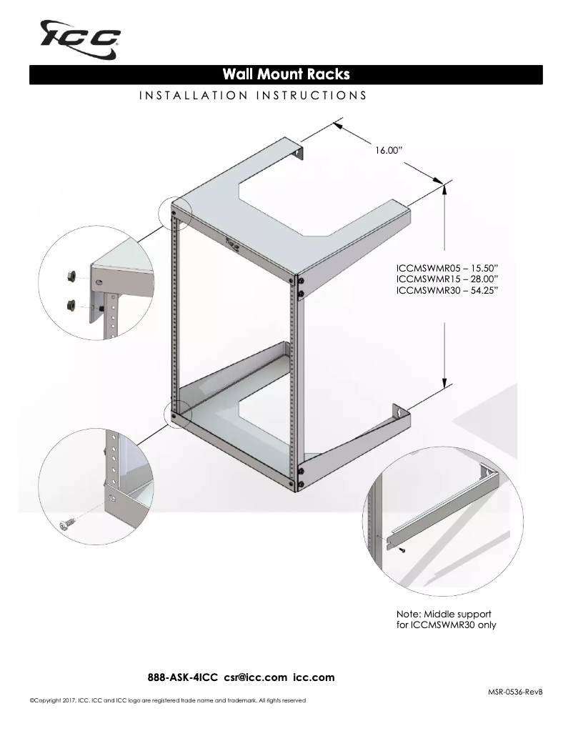 Page 1 de la notice Manuel utilisateur ICC MSWMR30