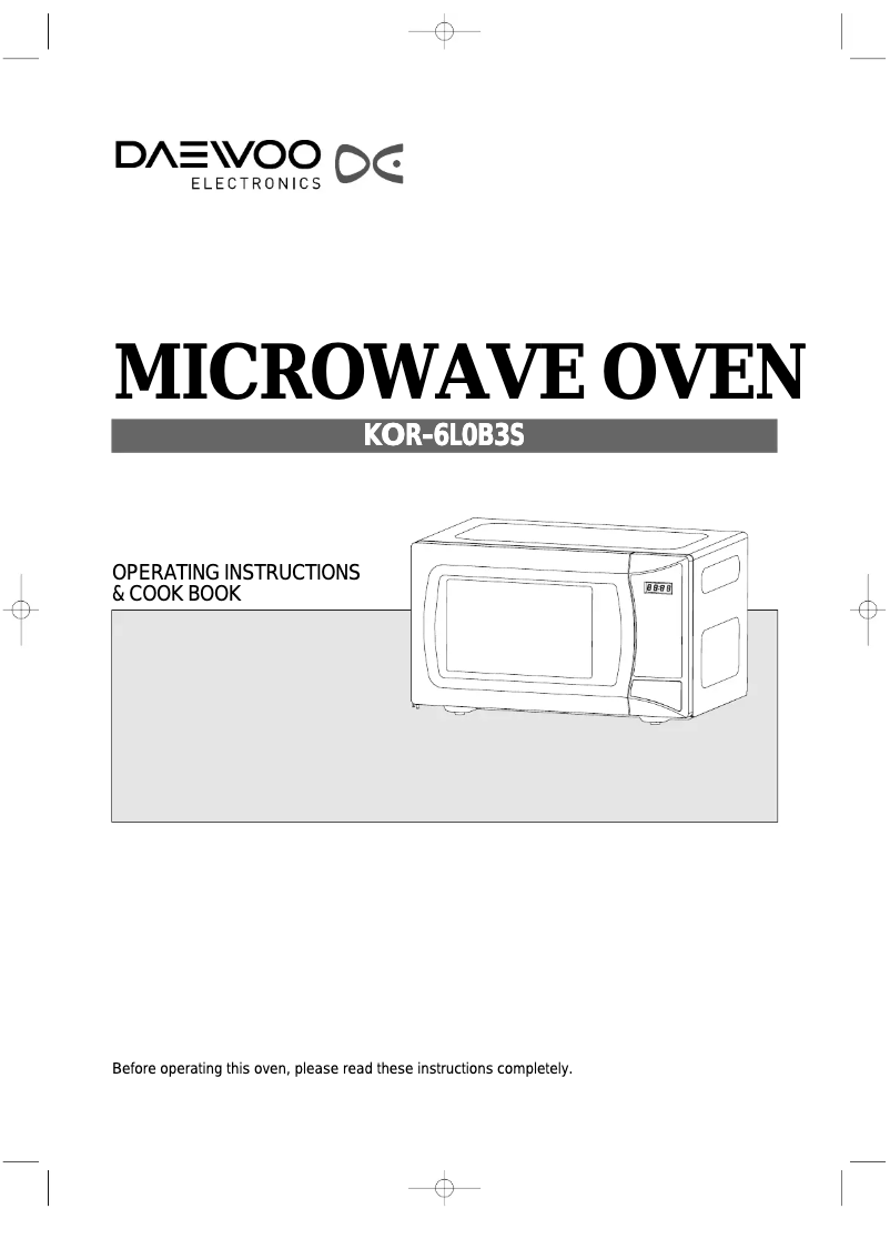 Page 1 de la notice Manuel utilisateur Daewoo KOR-6L0B3S