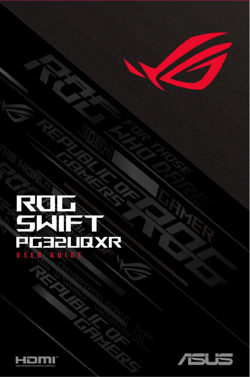 Page n°1 - Manuel utilisateur Asus ROG Swift PG32UQXR
