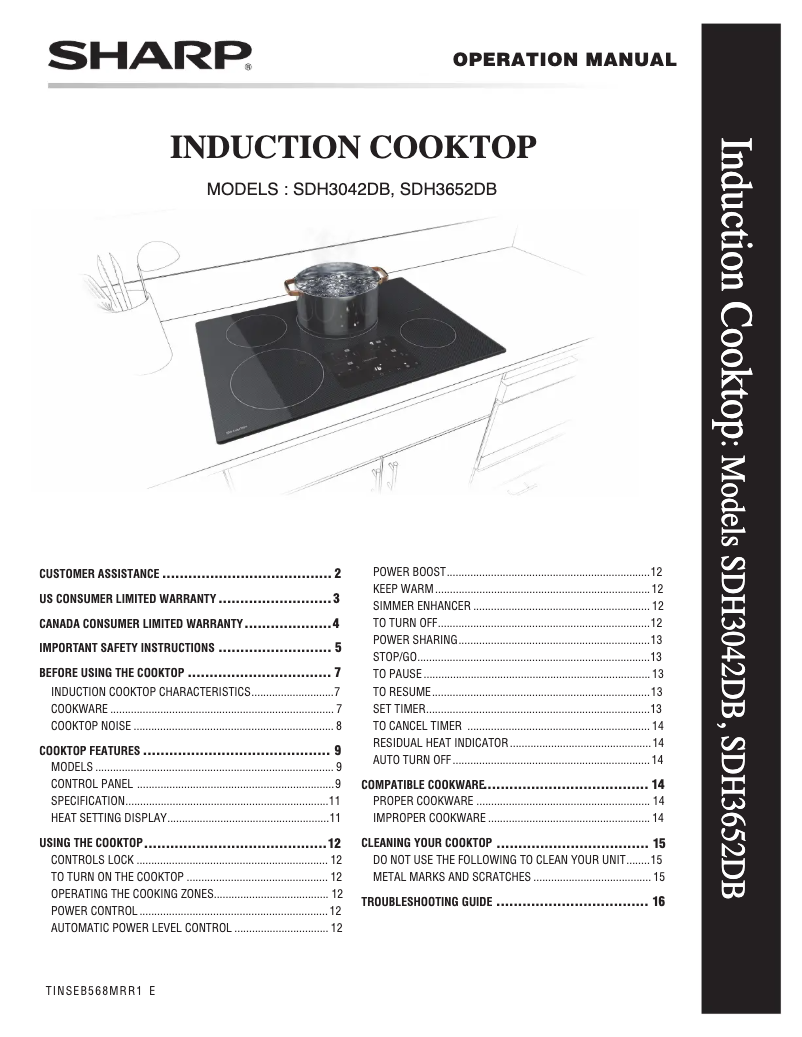 Page 1 de la notice Manuel utilisateur Sharp SDH3042DB