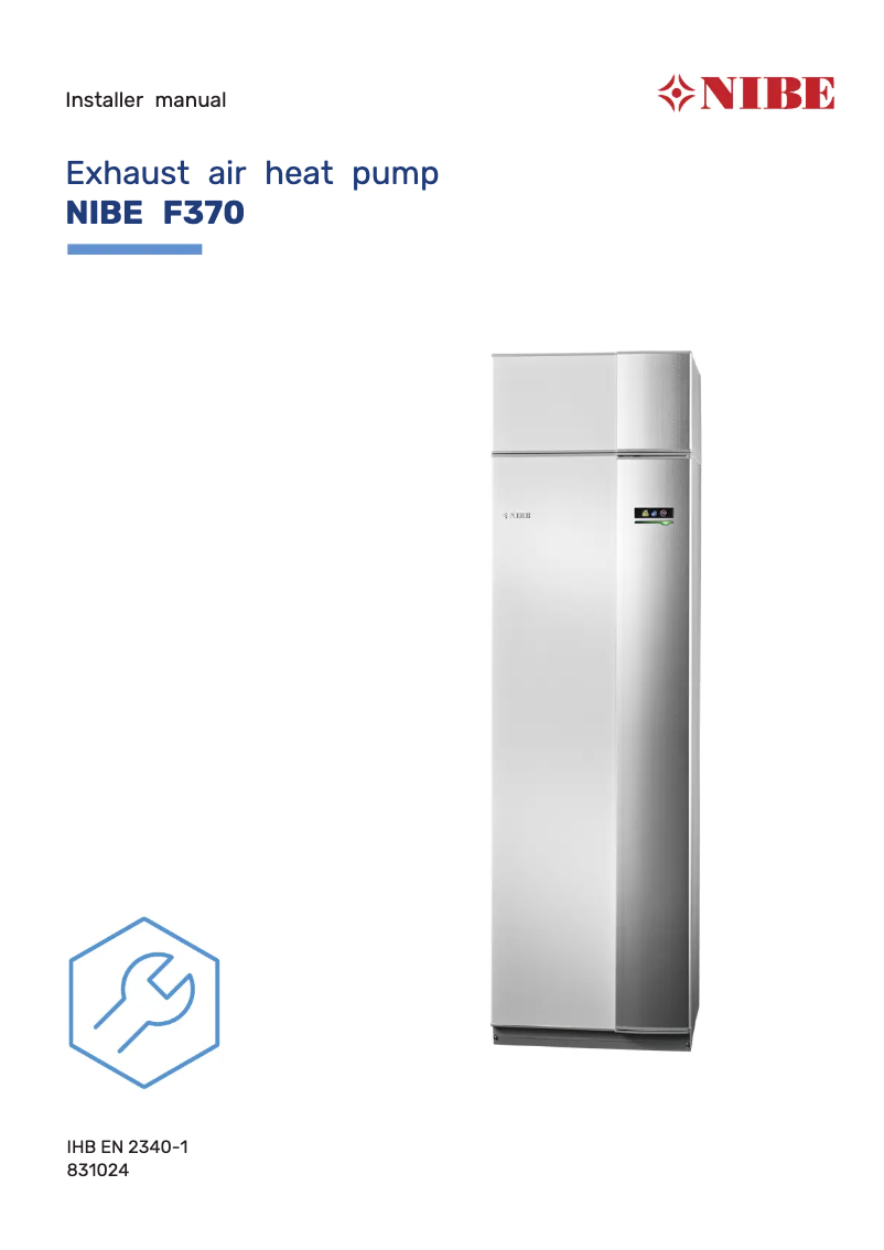 Page n°1 - Manuel utilisateur Nibe F370
