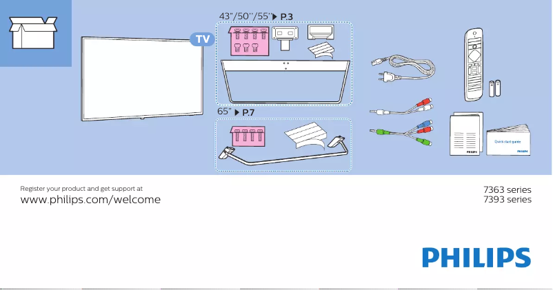 First page image of the manual for 55PUS7393