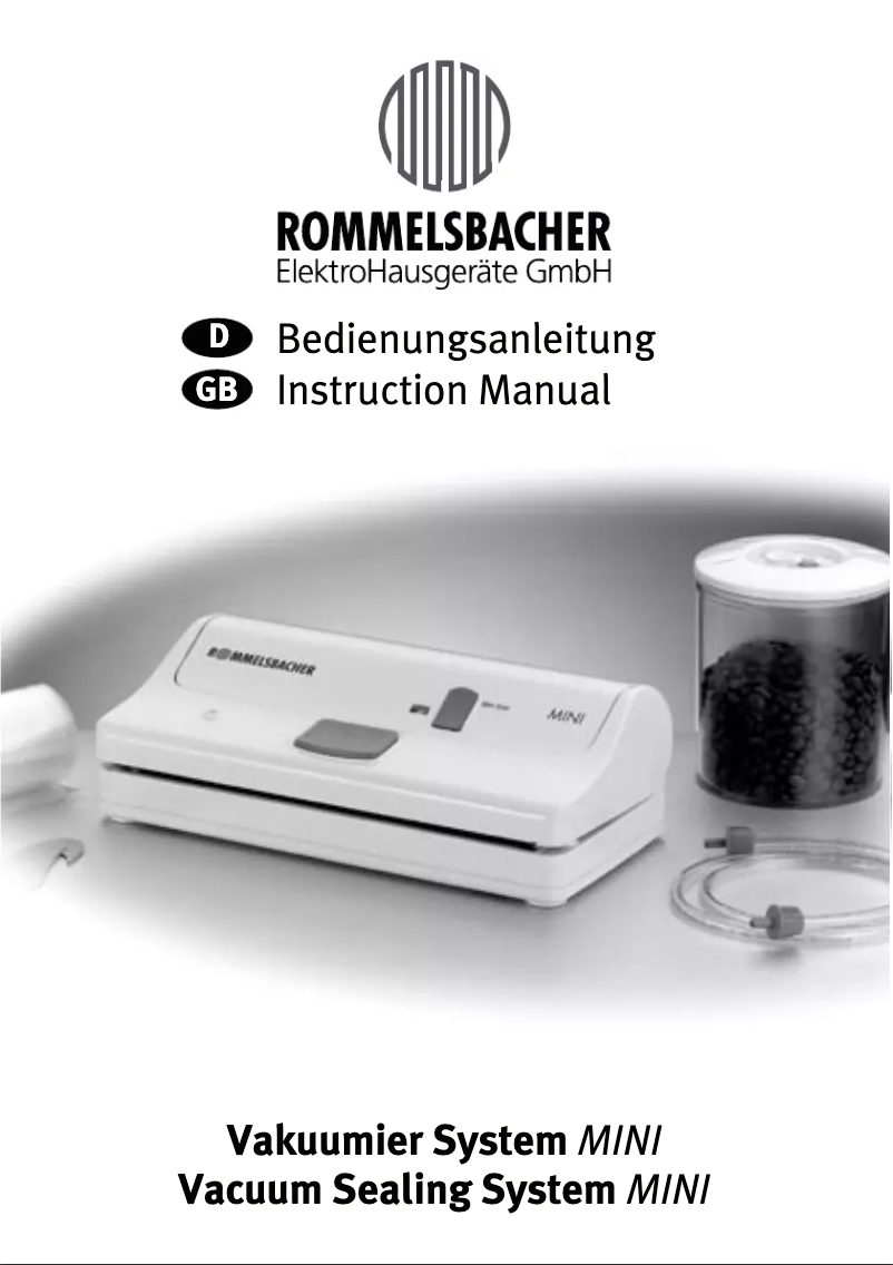 First page image of the manual for Mini VAC100