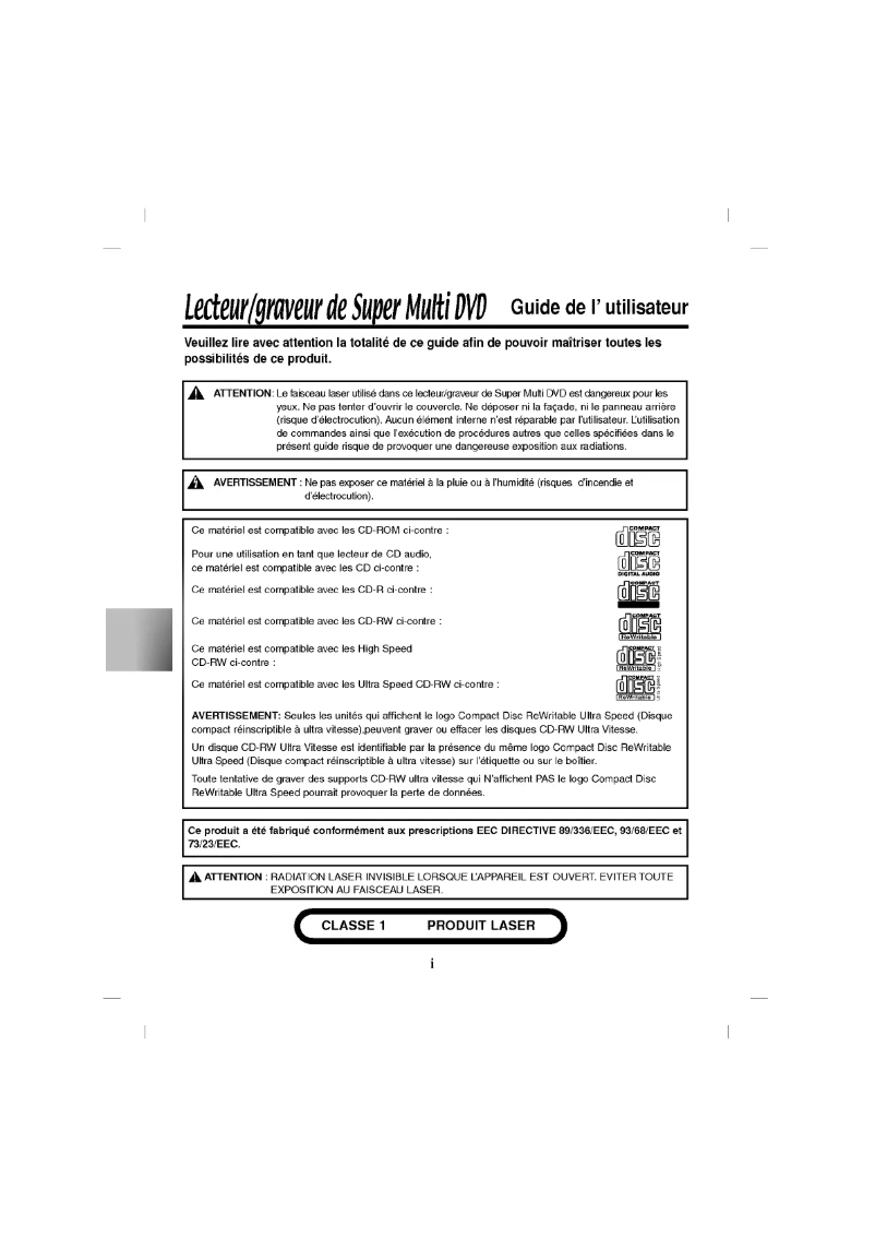 Página 1 del manual Manual de usuario LG GSA-4082B