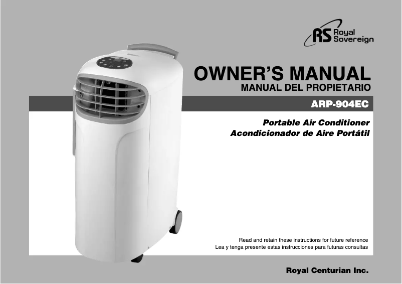 Page n°1 - Manuel utilisateur Royal Sovereign ARP-904EC