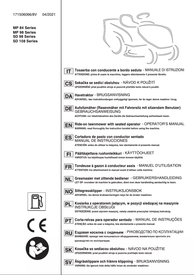 Page n°1 - Manuel utilisateur Stiga Estate 3398 HW
