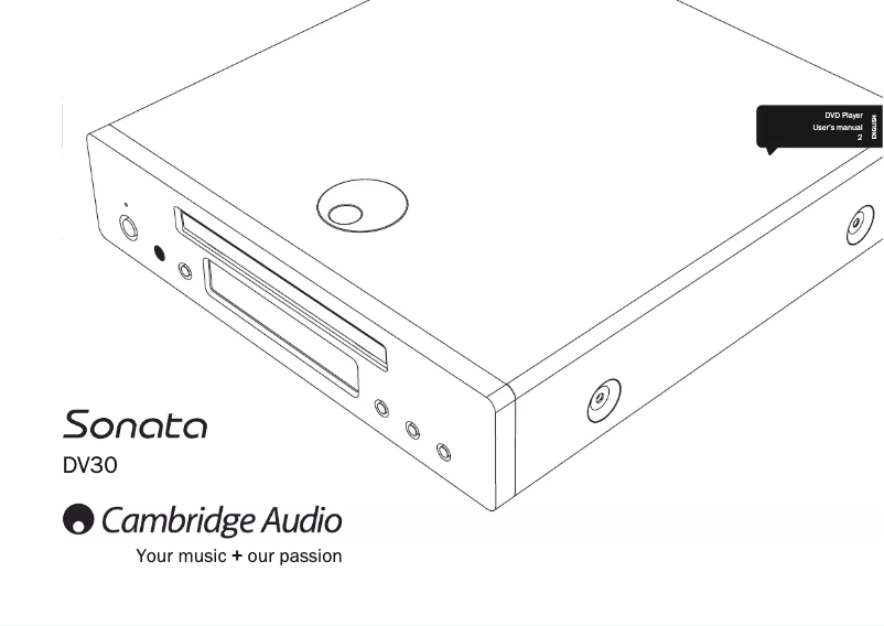 Image de la première page du manuel de l'appareil Sonata DV30