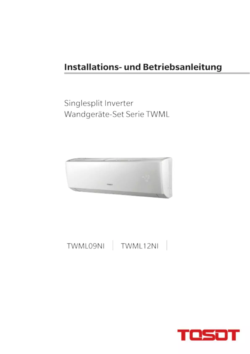 Page 1 de la notice Manuel utilisateur TOSOT TWML09NI