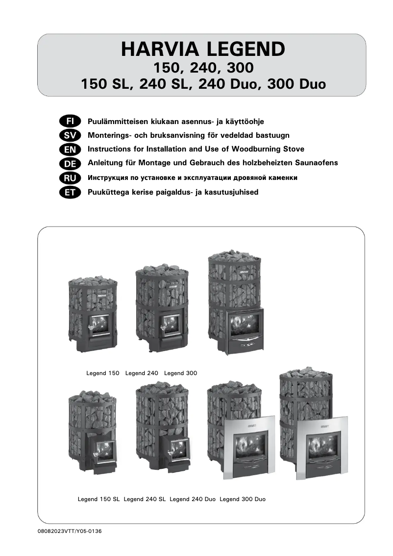 Image de la première page du manuel de l'appareil Legend 15 WK300LDLUX