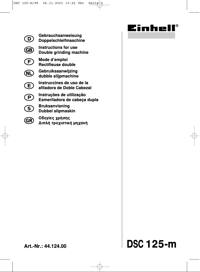 Page n°1 - Manuel utilisateur Global DSC 125-m
