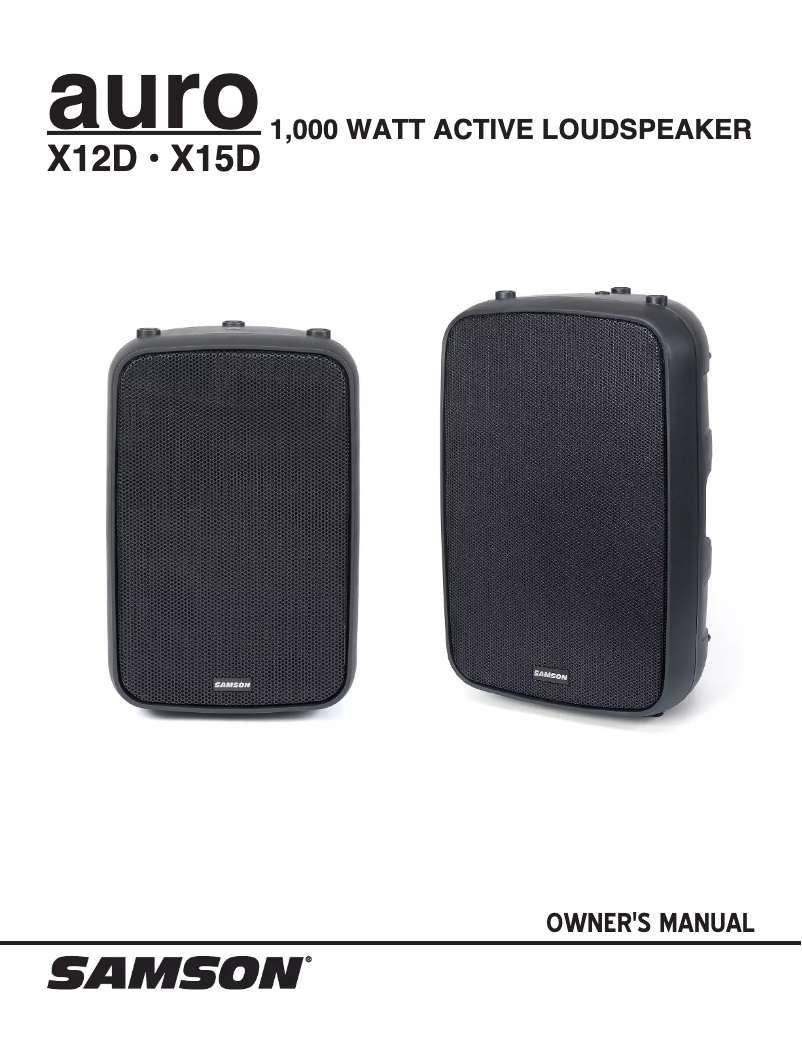 Image de la première page du manuel de l'appareil Auro X15D