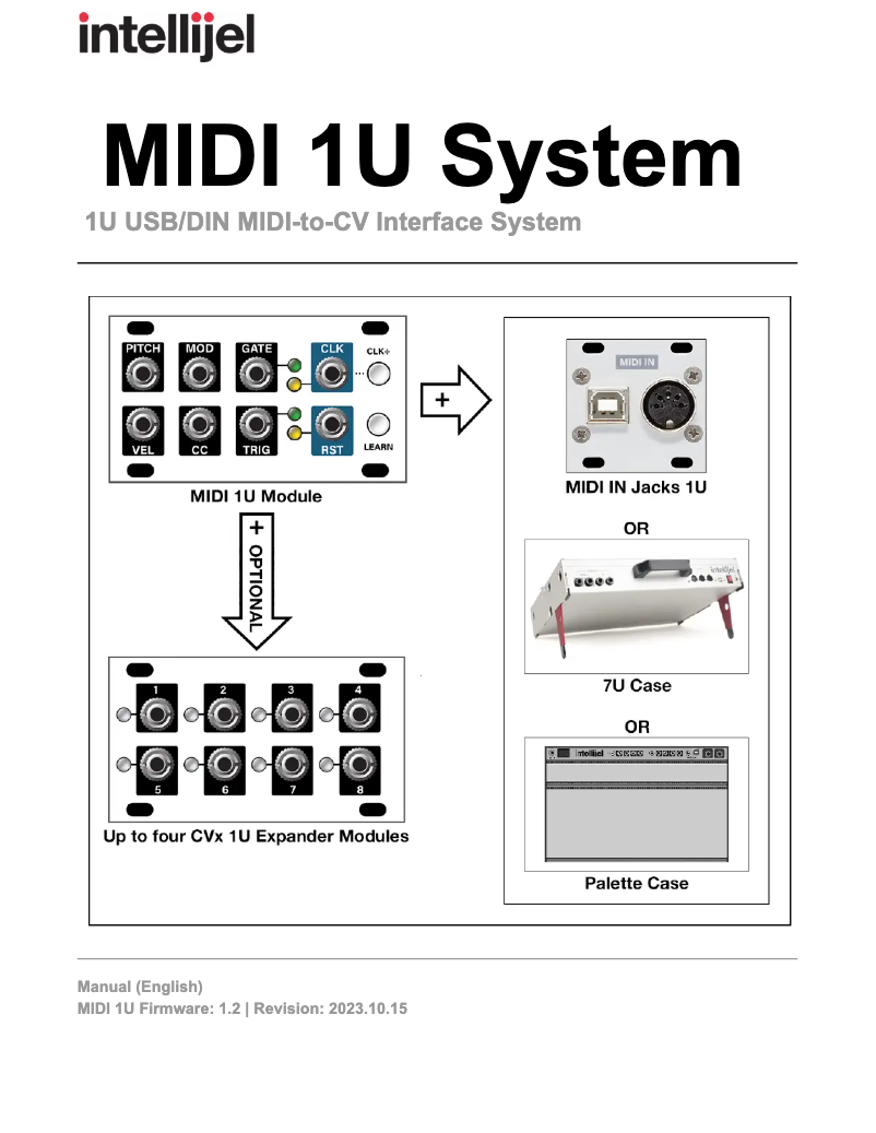 Page n°1 - Manuel utilisateur Intellijel MIDI 1U
