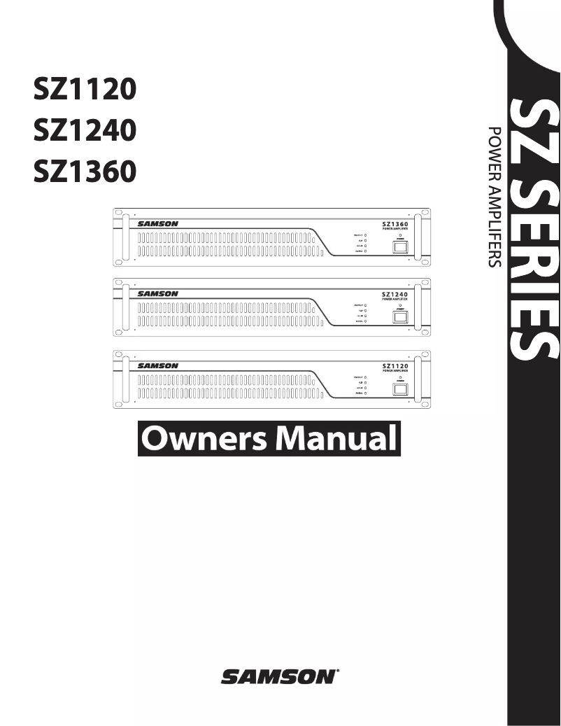 Page n°1 - Manuel utilisateur Samson SZ1240