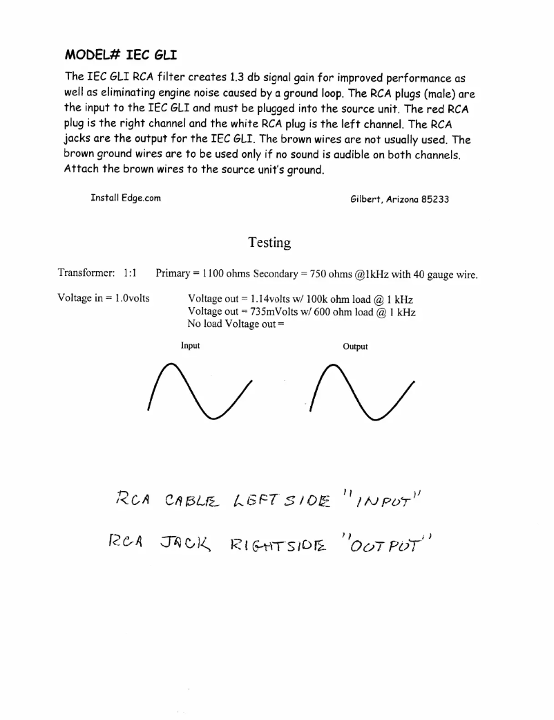 Imagen de la primera página del manual del dispositivo IEC GLI