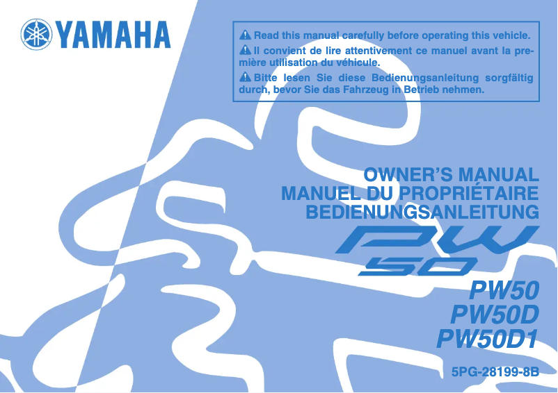 Page 1 de la notice Manuel utilisateur Yamaha PW50D