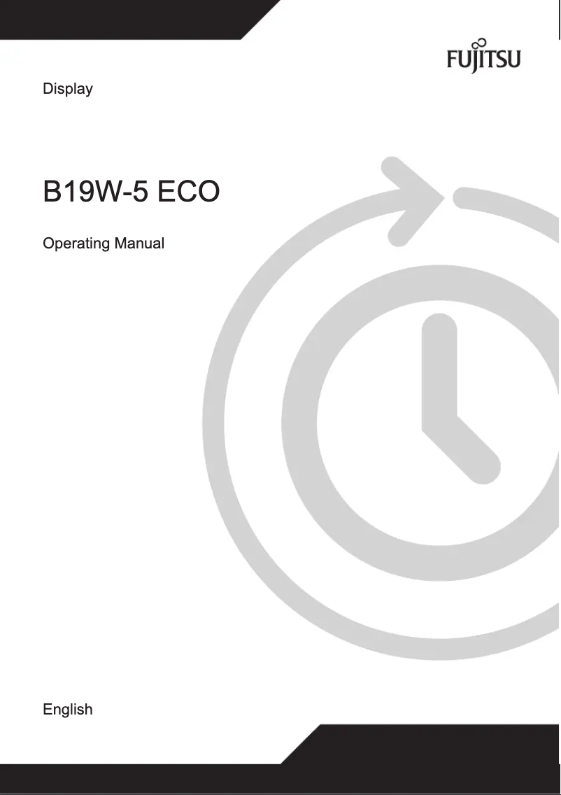 Page 1 de la notice Manuel utilisateur Fujitsu B19W-5 ECO