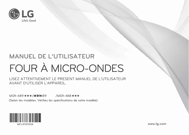 Image de la première page du manuel de l'appareil MSR4892MR