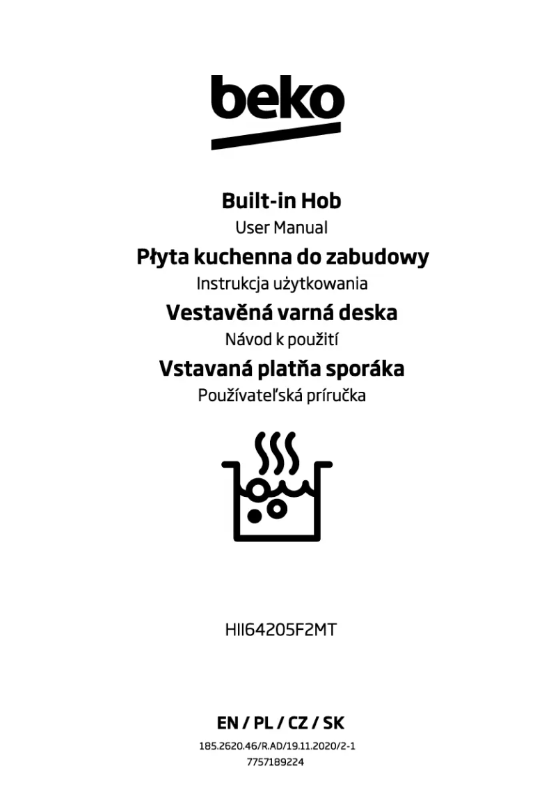 Image de la première page du manuel de l'appareil HII64205F2MT