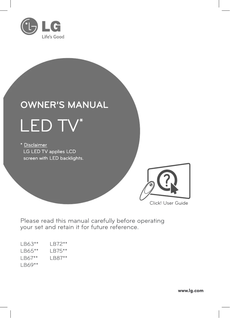Página 1 del manual Manual de usuario LG 32LB650T