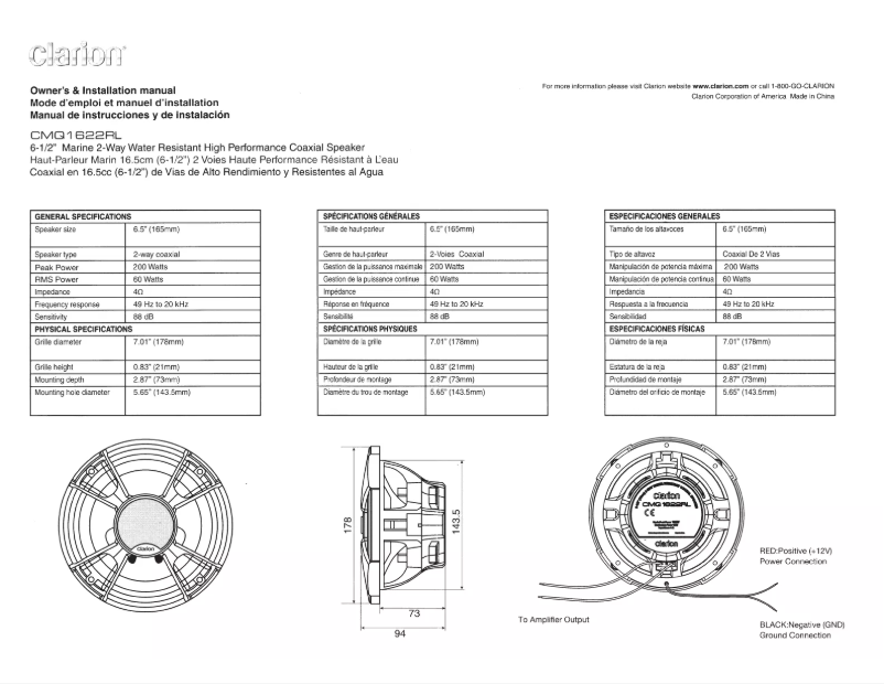 Image de la première page du manuel de l'appareil CMQ1622RL