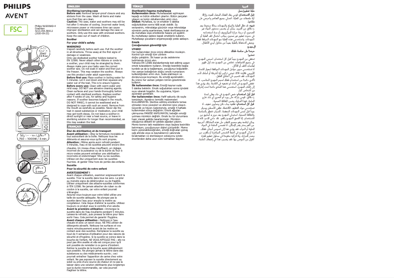 Imagen de la primera página del manual del dispositivo AVENT SCF349