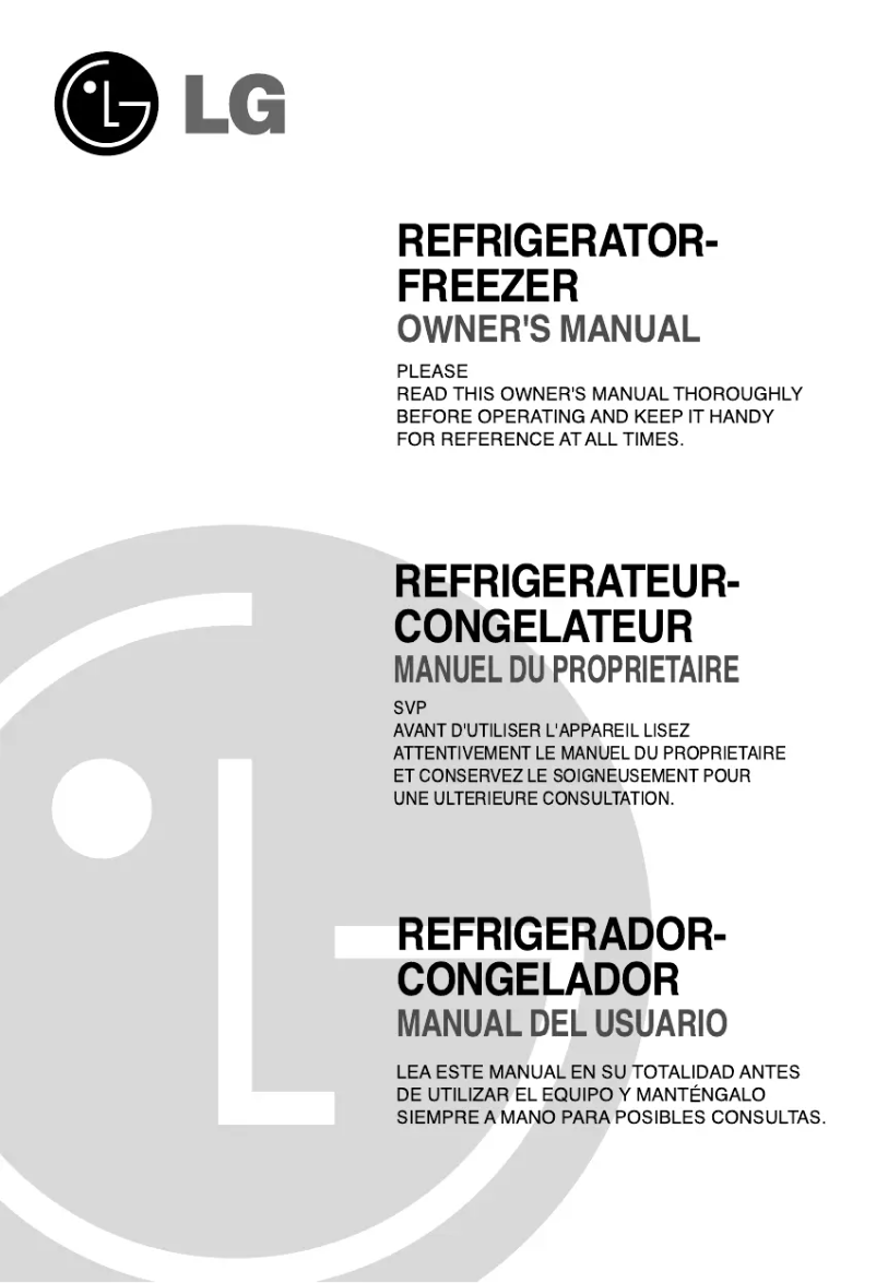 Page n°1 - Manuel utilisateur LG GR-G562JLC