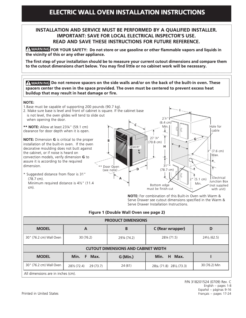 Page n°1 - Guide d'installation Electrolux E30EW85PPS