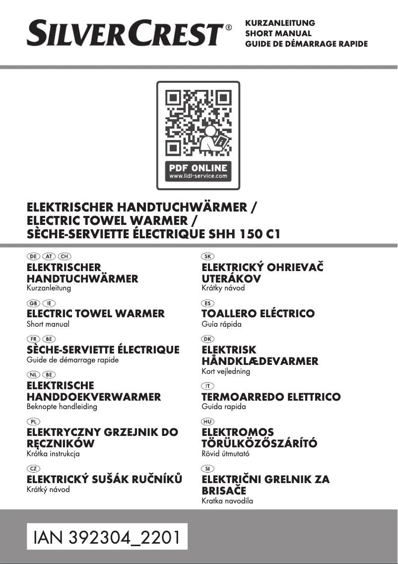 Page 1 de la notice Manuel utilisateur SilverCrest SHH 150 B2