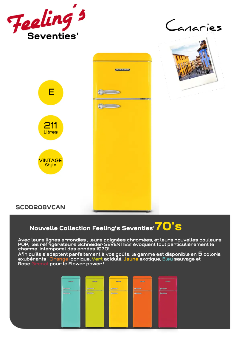 Page 1 de la notice Fiche technique Schneider SCDD208VCAN