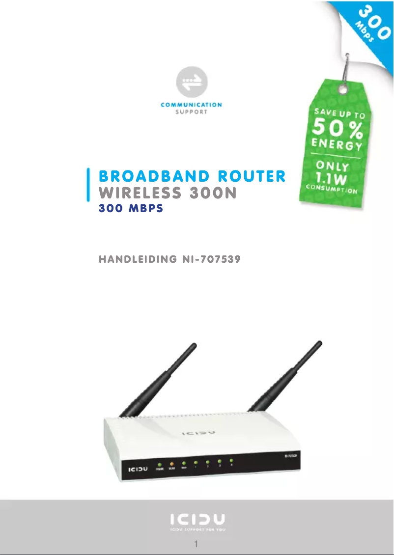 Page 1 de la notice Manuel utilisateur Icidu NI-707539