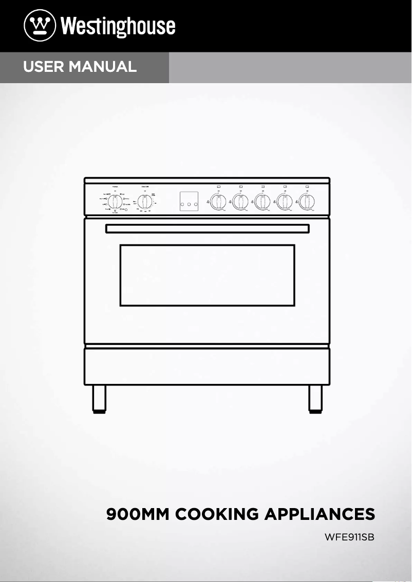 Page n°1 - Manuel utilisateur Westinghouse WFE911SB