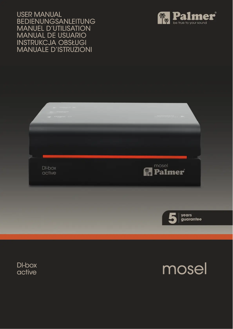 Page 1 de la notice Manuel utilisateur Palmer RIVER mosel