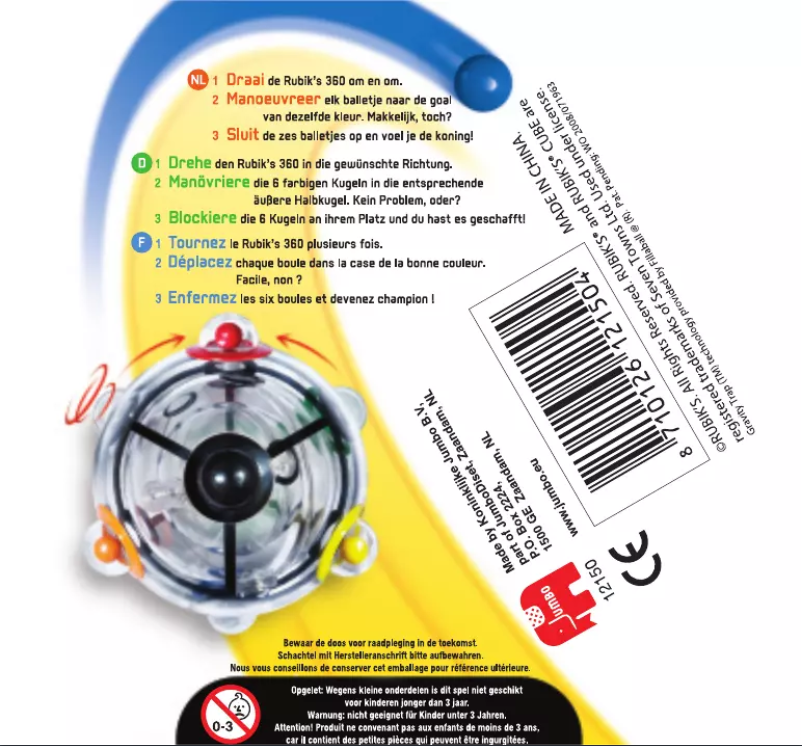 Page n°1 - Manuel utilisateur Jumbo Rubik's 360
