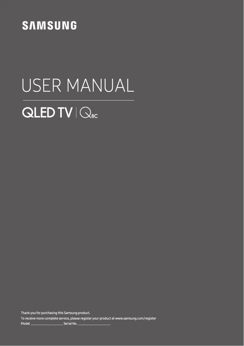 Page n°1 - Manuel utilisateur Samsung QE75Q8CAMT