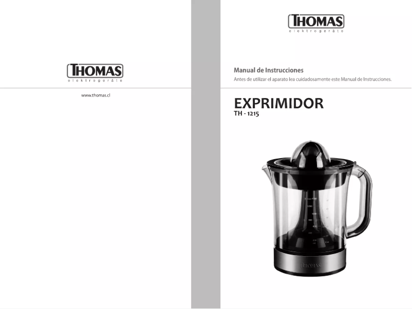 Page 1 de la notice Manuel utilisateur Thomas TH-1215