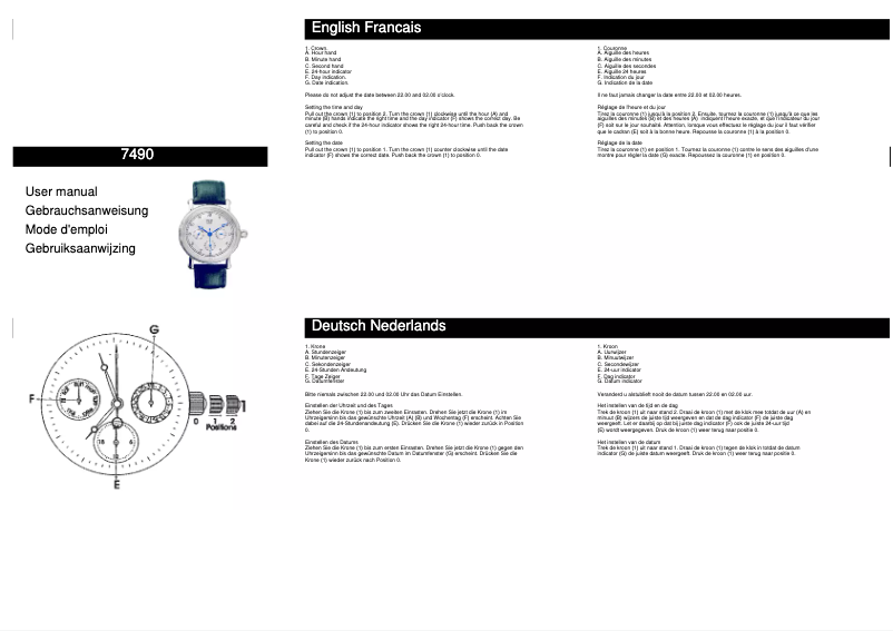 Page n°1 - Manuel utilisateur Davis 7490
