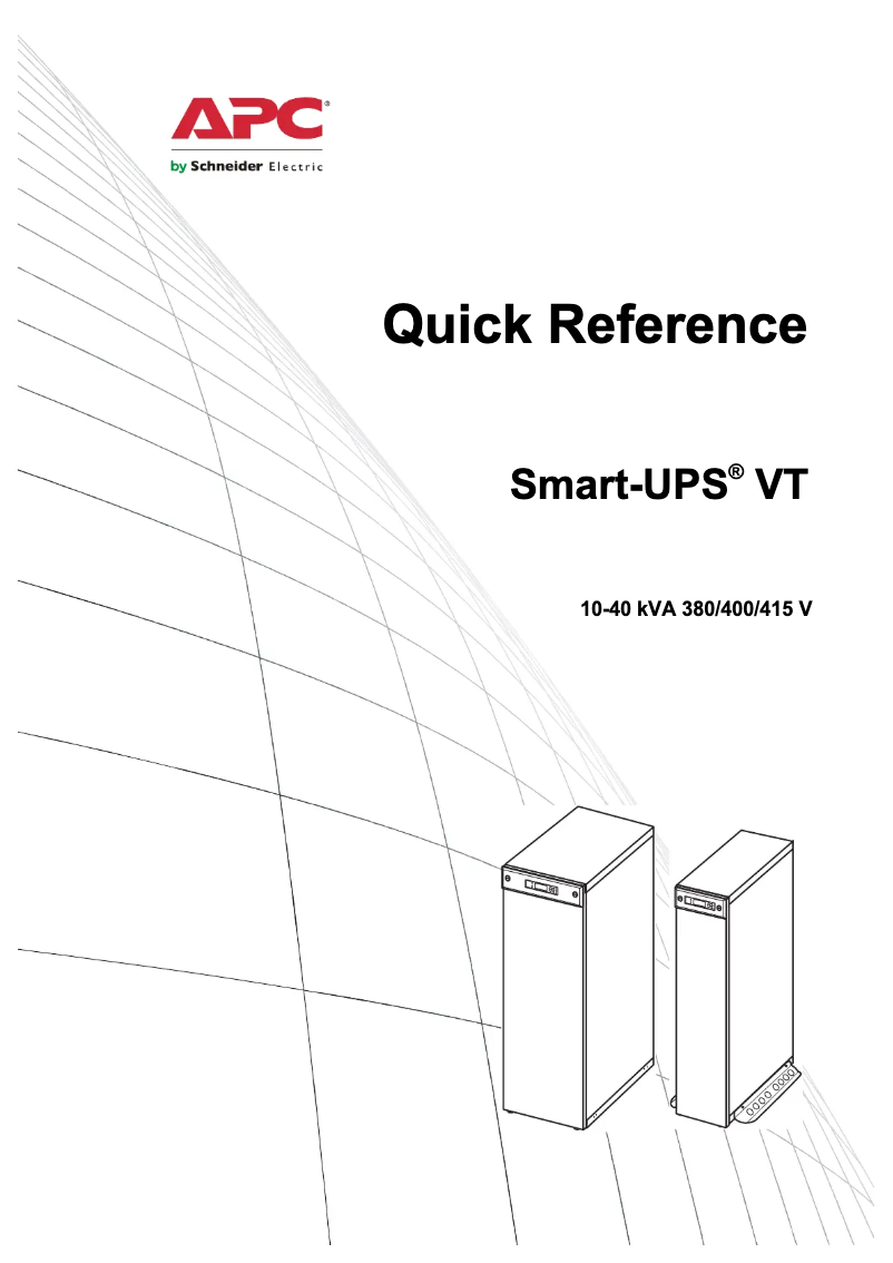 Page 1 de la notice Manuel utilisateur APC SUVTP10KH2B2S