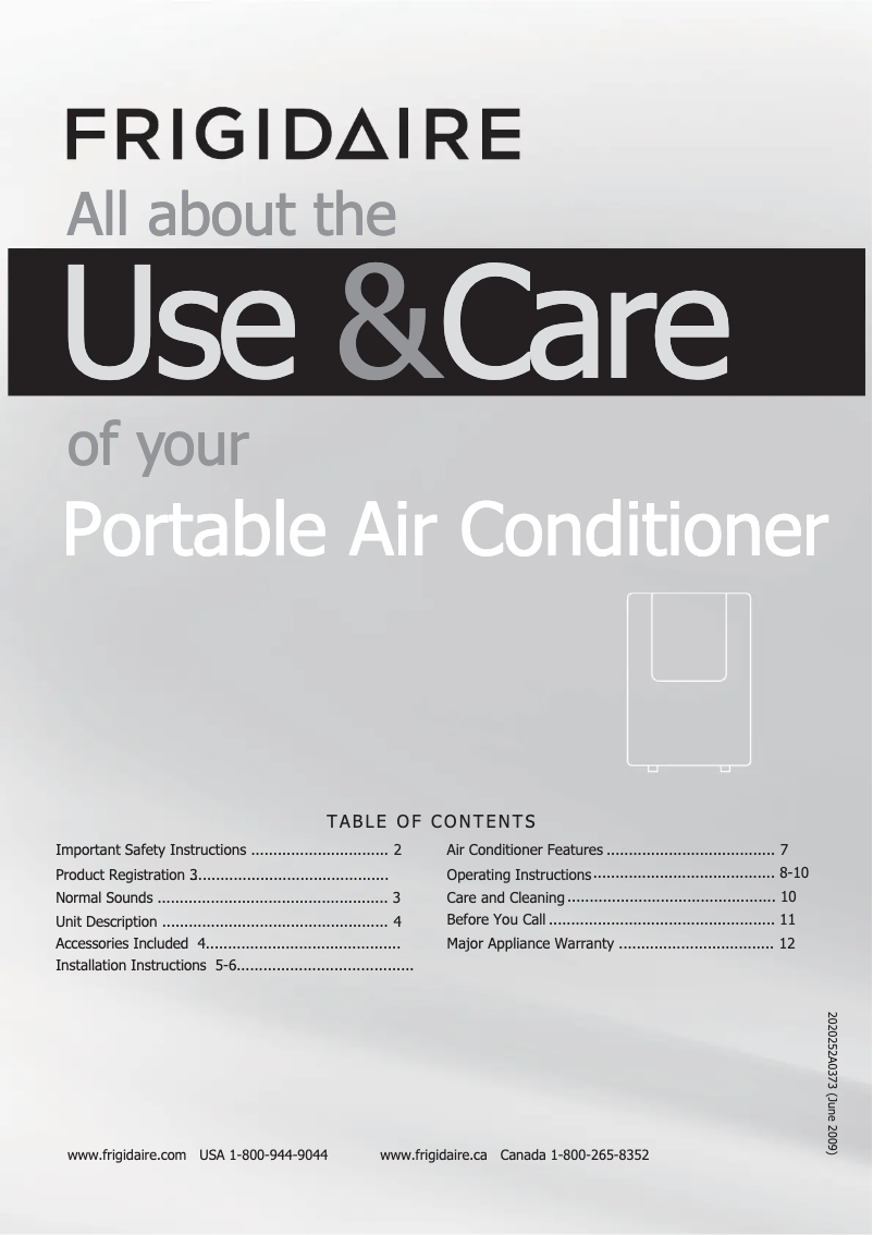 Image de la première page du manuel de l'appareil FRA123PT1