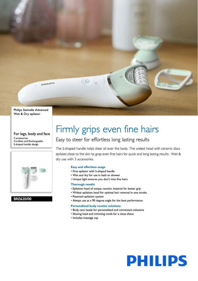 Image de la première page du manuel de l'appareil Satinelle Advanced Wet & Dry BRE620