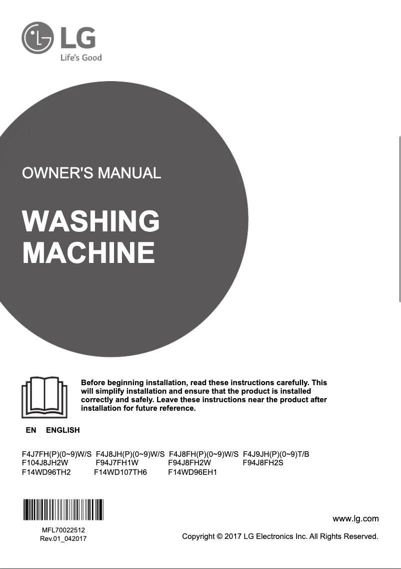 Página 1 del manual Manual de usuario LG F4J8FH2S