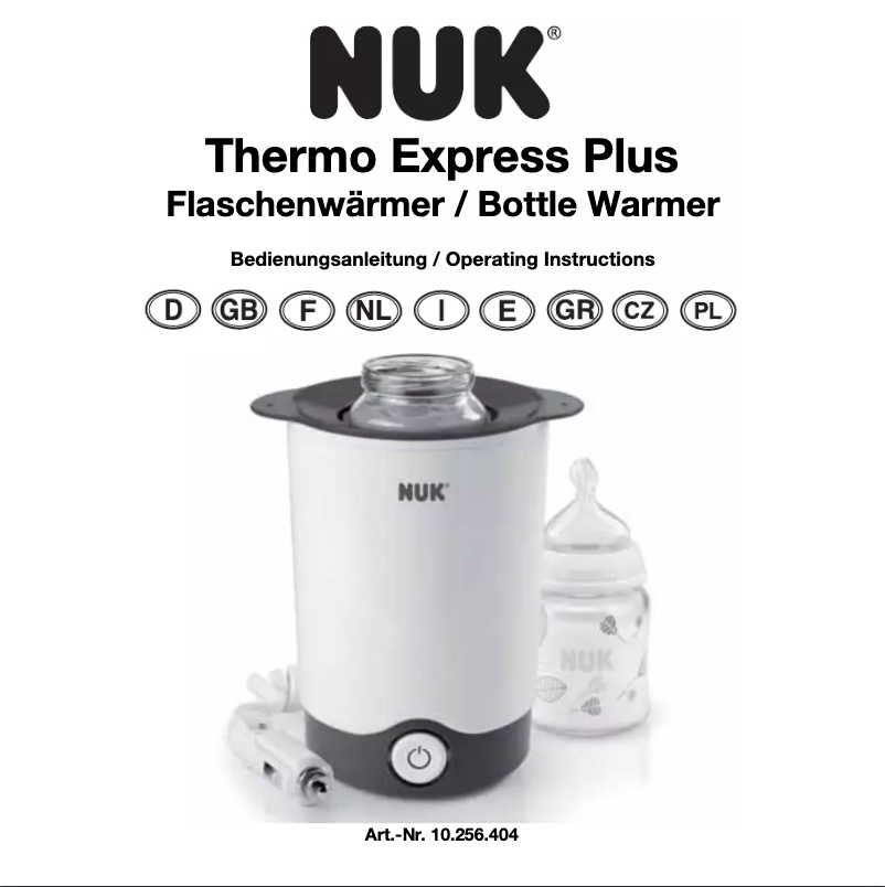 Page 1 de la notice Manuel utilisateur NUK Thermo Express Plus