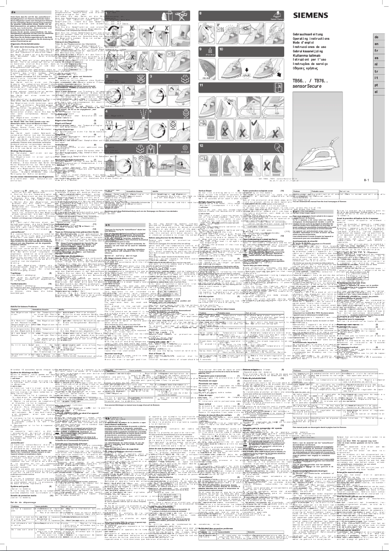 Image de la première page du manuel de l'appareil sensorSecure TB76EXTREM