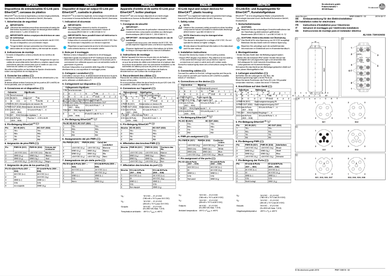 Page 1 de la notice Manuel utilisateur IFM AL1030