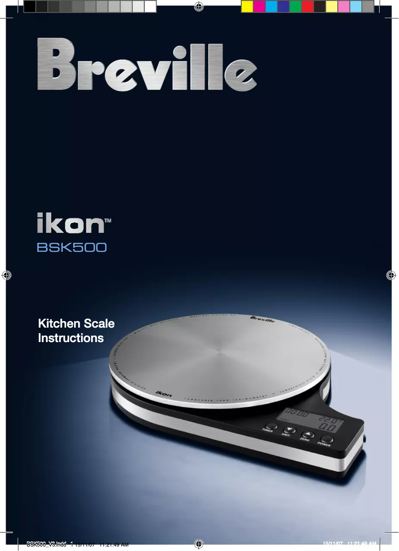 Image de la première page du manuel de l'appareil Ikon BSK500
