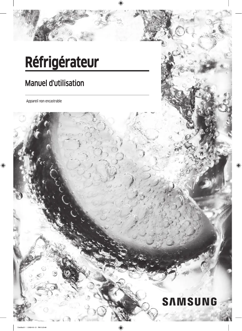 Image de la première page du manuel de l'appareil RF60J9000SL