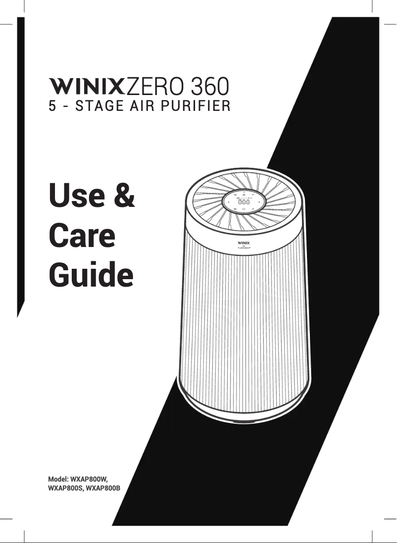 Page 1 de la notice Manuel utilisateur Winix Zero 360 WXAP800