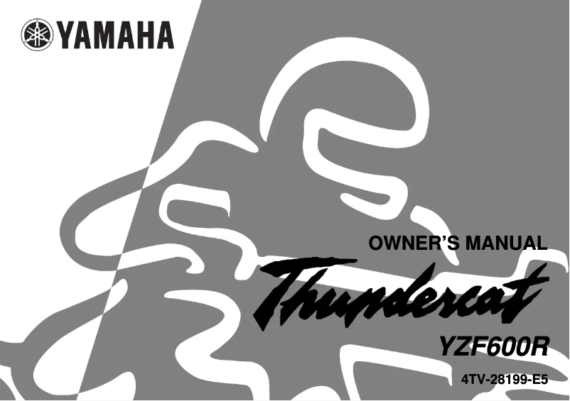 Page n°1 - Manuel utilisateur Yamaha YZF600